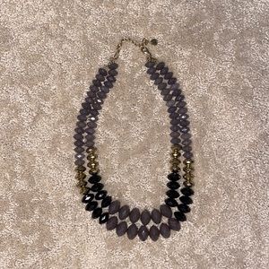 Gray Black and Gold Necklace